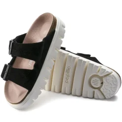 Cheap Birkenstock Arizona Chunky Suede Black
