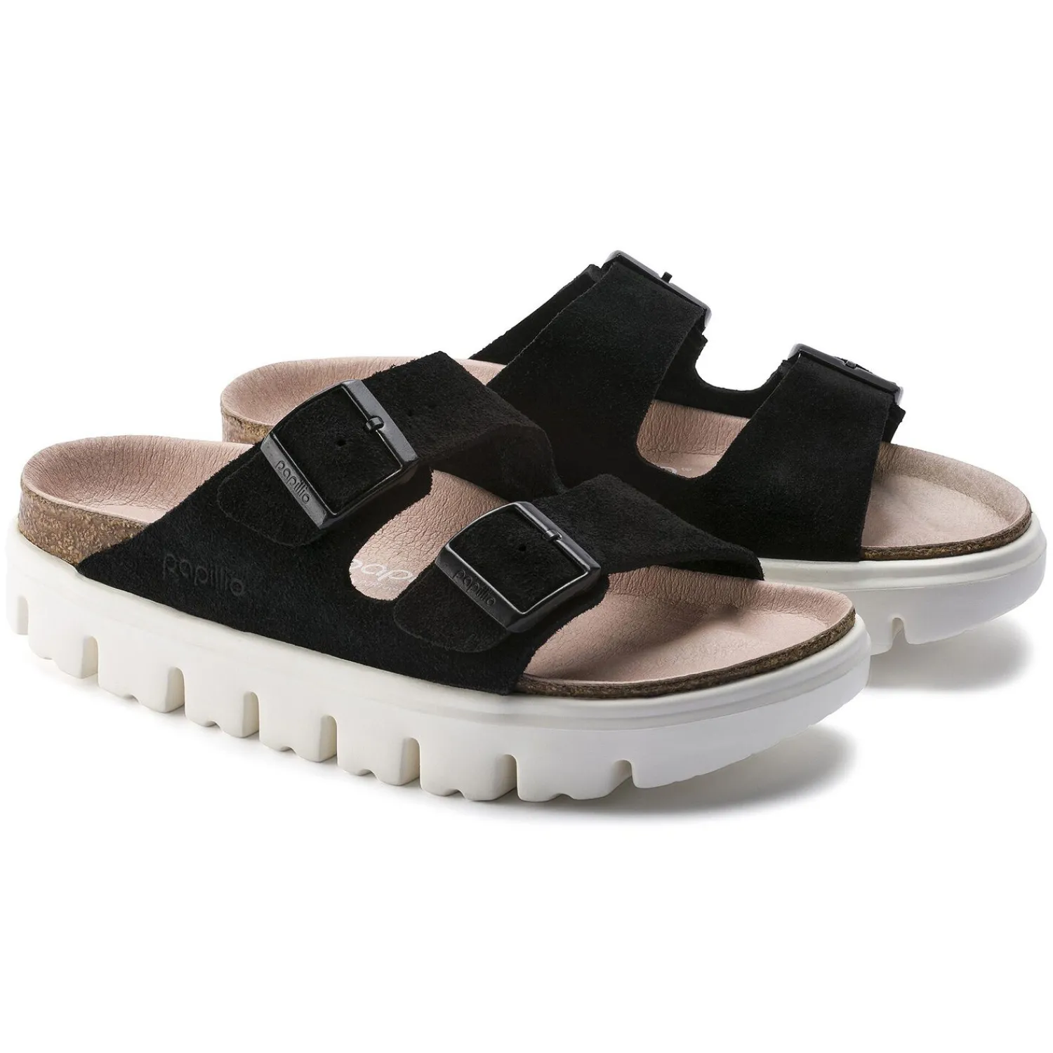 Cheap Birkenstock Arizona Chunky Suede Black