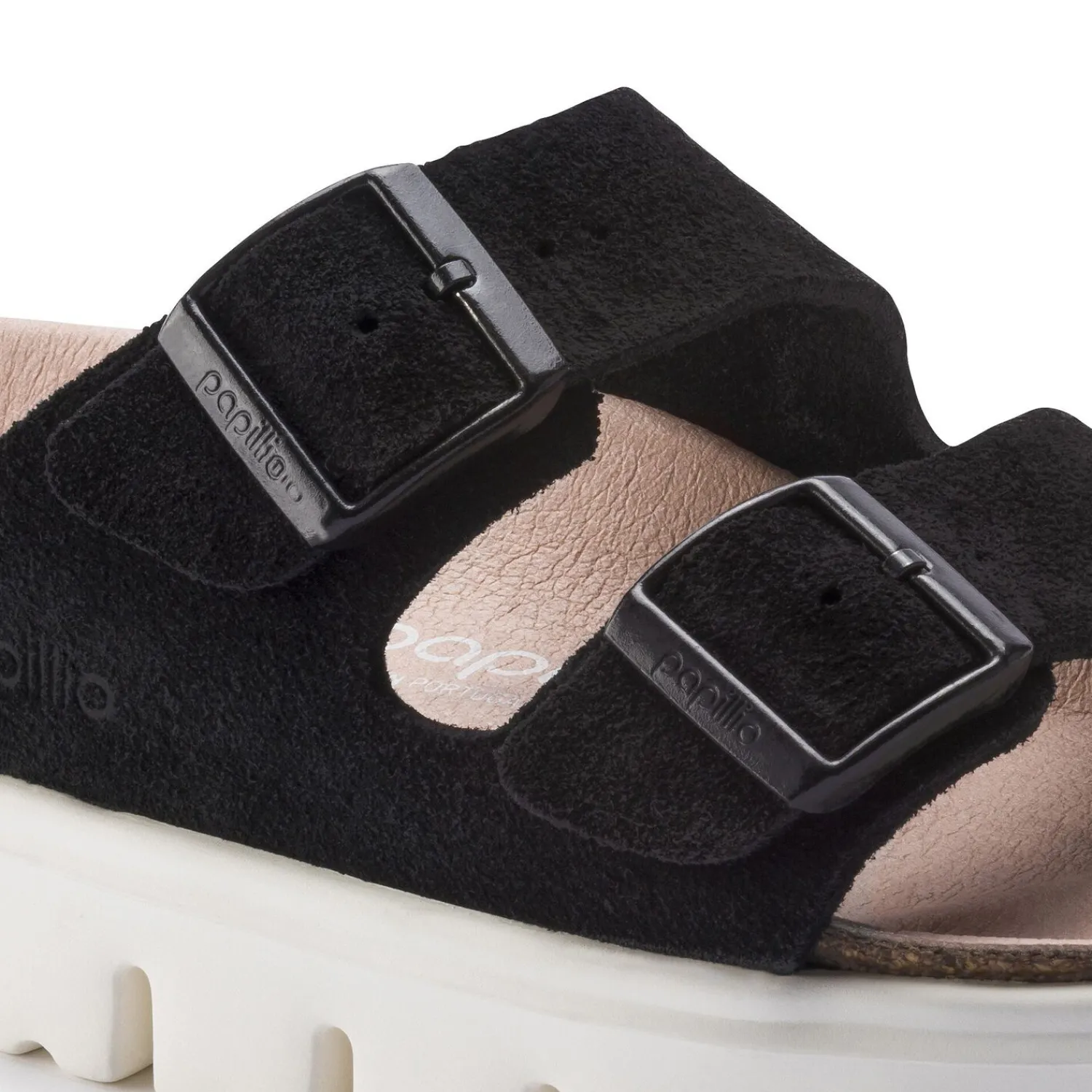 Cheap Birkenstock Arizona Chunky Suede Black