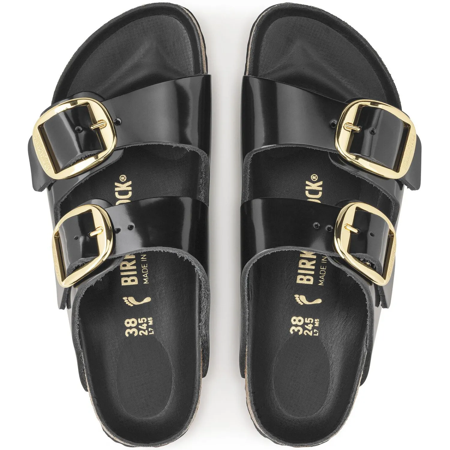 Clearance Birkenstock Arizona Big Buckle High Shine Black