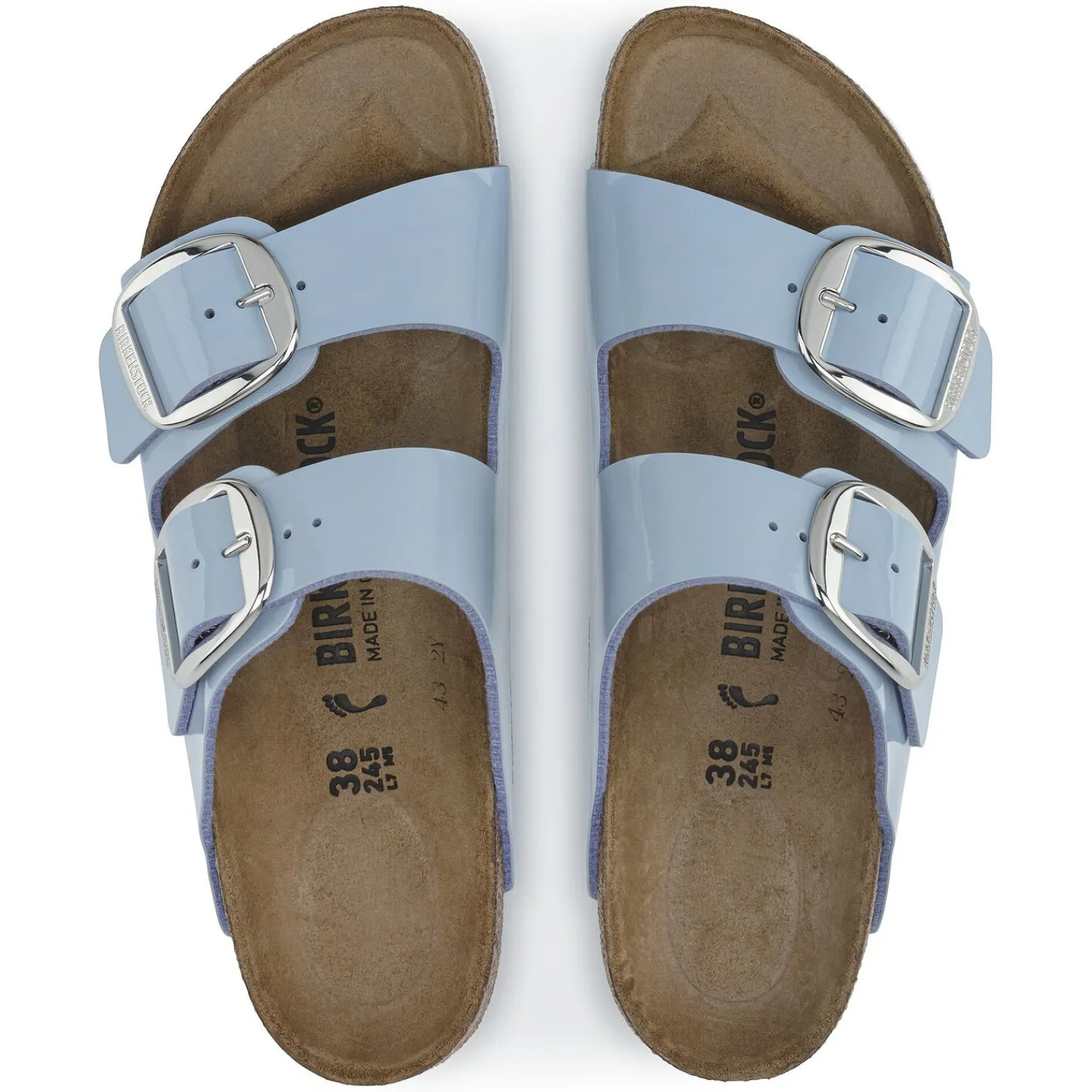 Best Birkenstock Arizona Big Buckle Patent Dove Blue