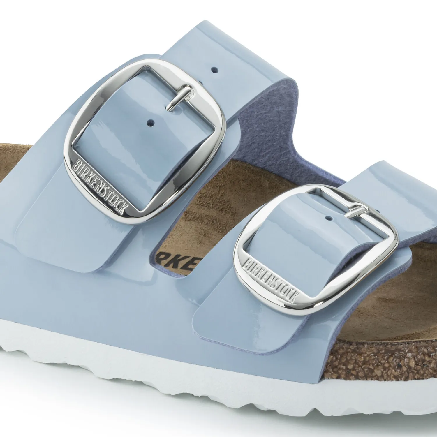 Best Birkenstock Arizona Big Buckle Patent Dove Blue