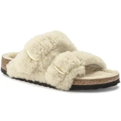 Discount Birkenstock Arizona Big Buckle Teddy Eggshell