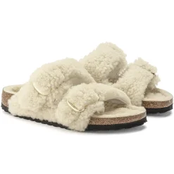 Discount Birkenstock Arizona Big Buckle Teddy Eggshell
