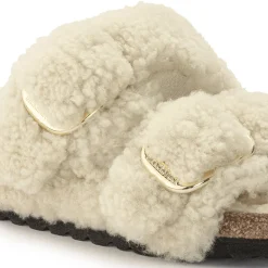 Discount Birkenstock Arizona Big Buckle Teddy Eggshell