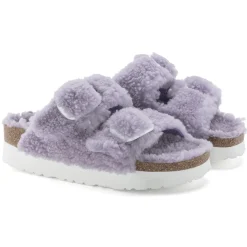 Online Birkenstock Arizona Big Buckle En Fourrure D'Agneau Purple Fog