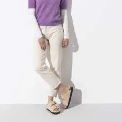 Store Birkenstock Arizona Big Buckle En Fourrure D'Agneau Teddy Eggshell