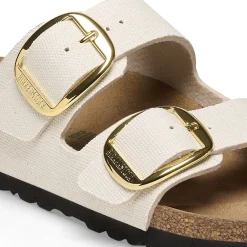 Cheap Birkenstock Arizona Big Buckle Rivet Logo Canvas Eggshell