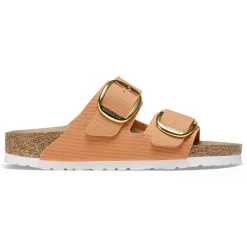 Cheap Birkenstock Arizona Big Buckle Rivet Logo Vegan Canvas Papaya