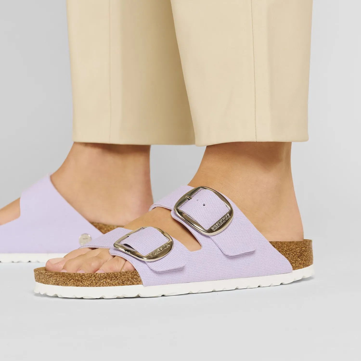 Flash Sale Birkenstock Arizona Big Buckle Rivet Logo Vegan Canvas Purple Fog