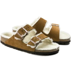 Discount Birkenstock Arizona En Fourrure D'Agneau Mink