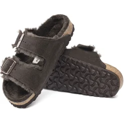 Cheap Birkenstock Arizona En Fourrure D'Agneau Mocha