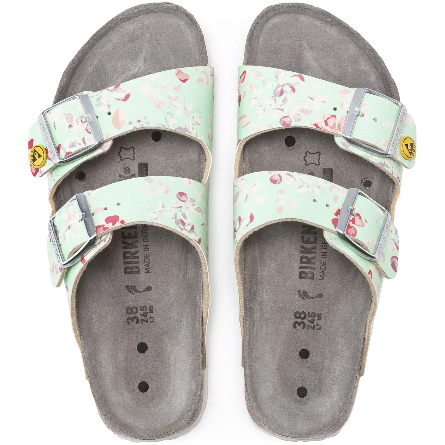 Online Birkenstock Arizona Esd Flower Field Mint