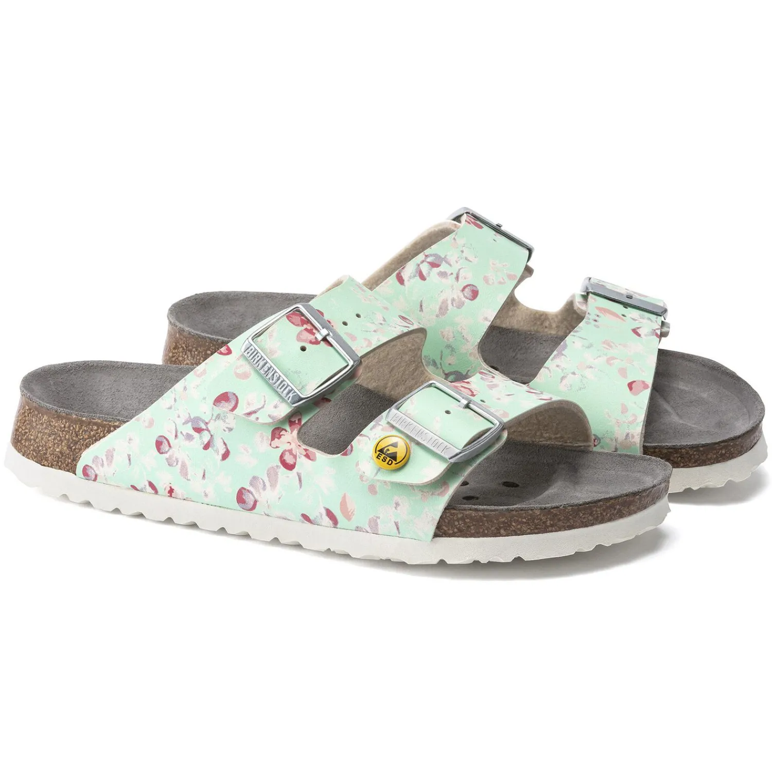 Online Birkenstock Arizona Esd Flower Field Mint