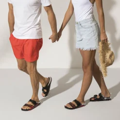 Best Birkenstock Arizona Essentials Multi Color Red/Black/White