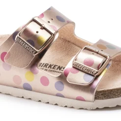 Hot Birkenstock Arizona Kids Electric Metallic Dots Copper