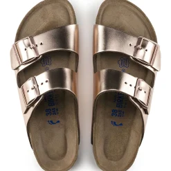 Cheap Birkenstock Arizona Lit De Pied Souple Metallic Copper