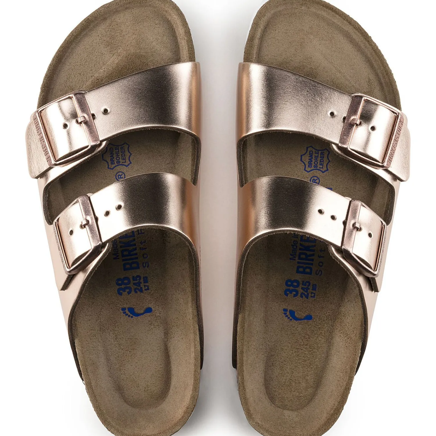 Cheap Birkenstock Arizona Lit De Pied Souple Metallic Copper