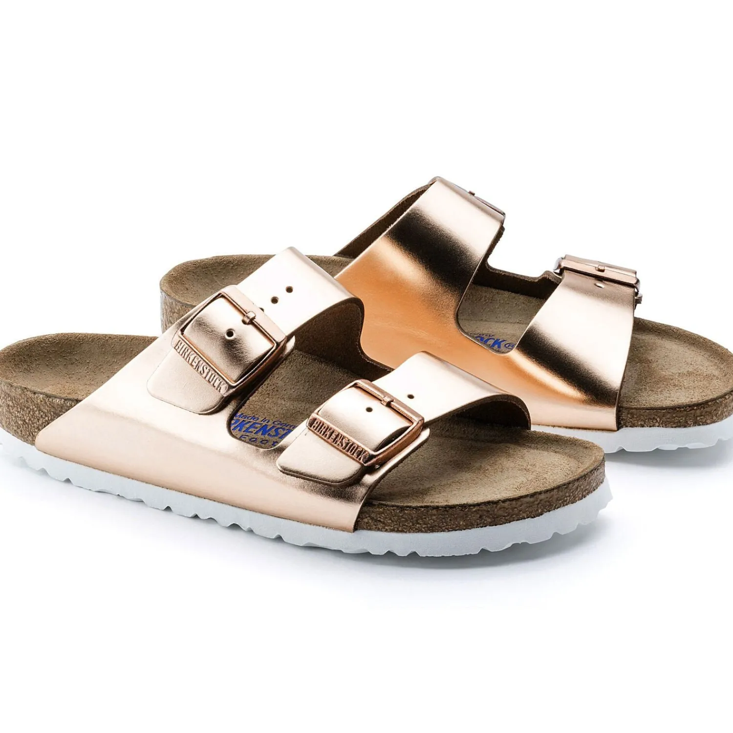 Cheap Birkenstock Arizona Lit De Pied Souple Metallic Copper