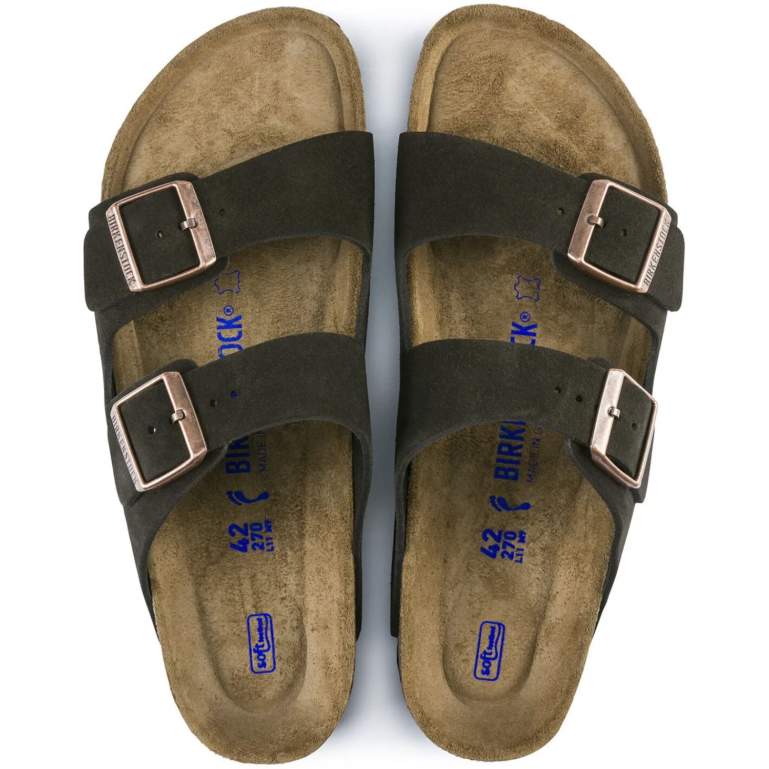 Fashion Birkenstock Arizona Lit De Pied Souple Mocha