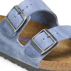 Outlet Birkenstock Arizona Lit De Pied Souple Dusty Blue