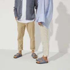 Outlet Birkenstock Arizona Lit De Pied Souple Dusty Blue