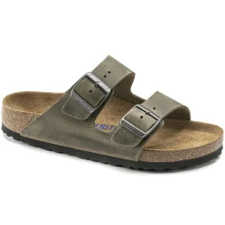 Clearance Birkenstock Arizona Lit De Pied Souple Faded Khaki