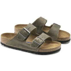 Clearance Birkenstock Arizona Lit De Pied Souple Faded Khaki