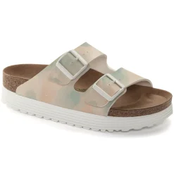 Best Birkenstock Arizona Platform Vegan Watercolor Pink/Blue