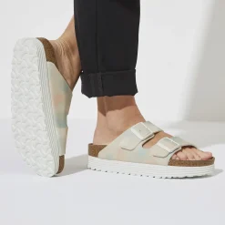 Best Birkenstock Arizona Platform Vegan Watercolor Pink/Blue