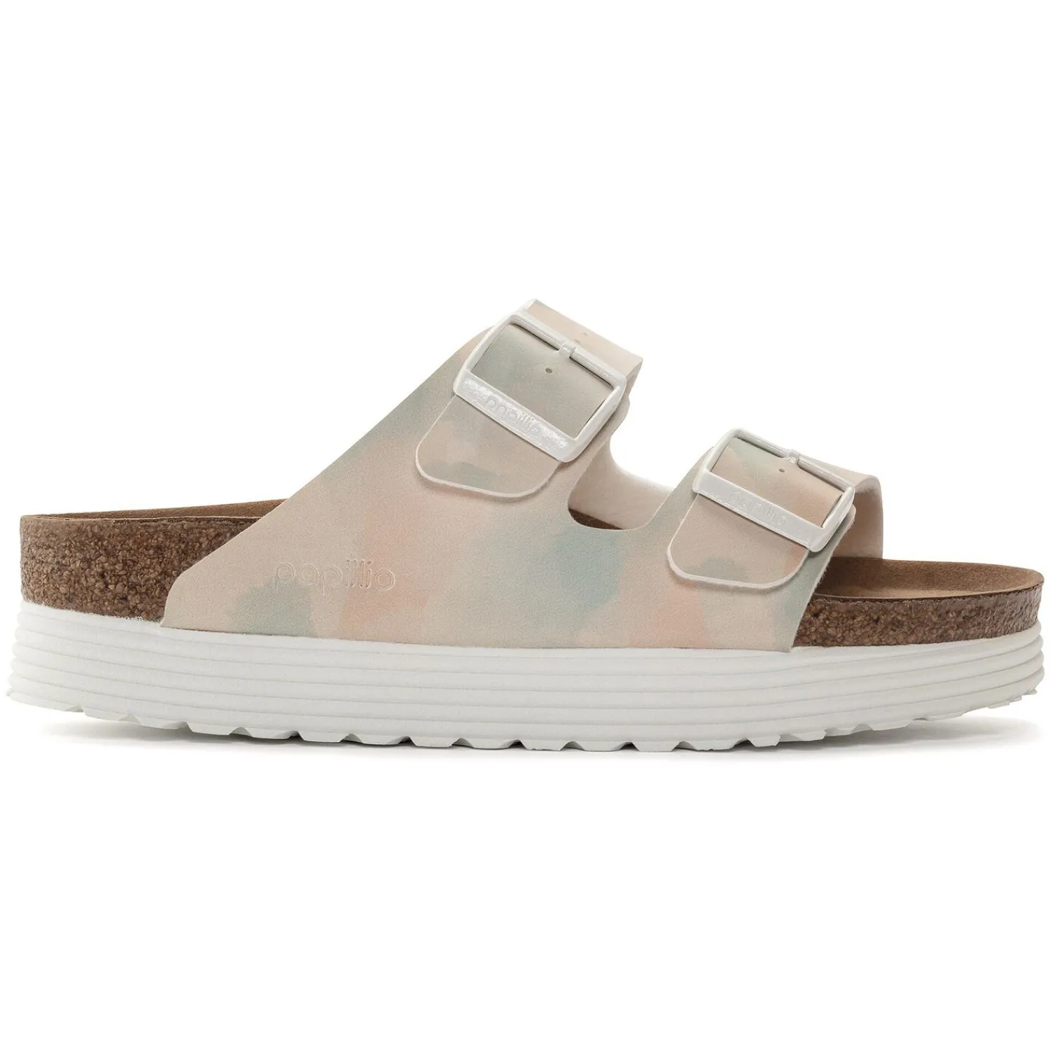 Best Birkenstock Arizona Platform Vegan Watercolor Pink/Blue