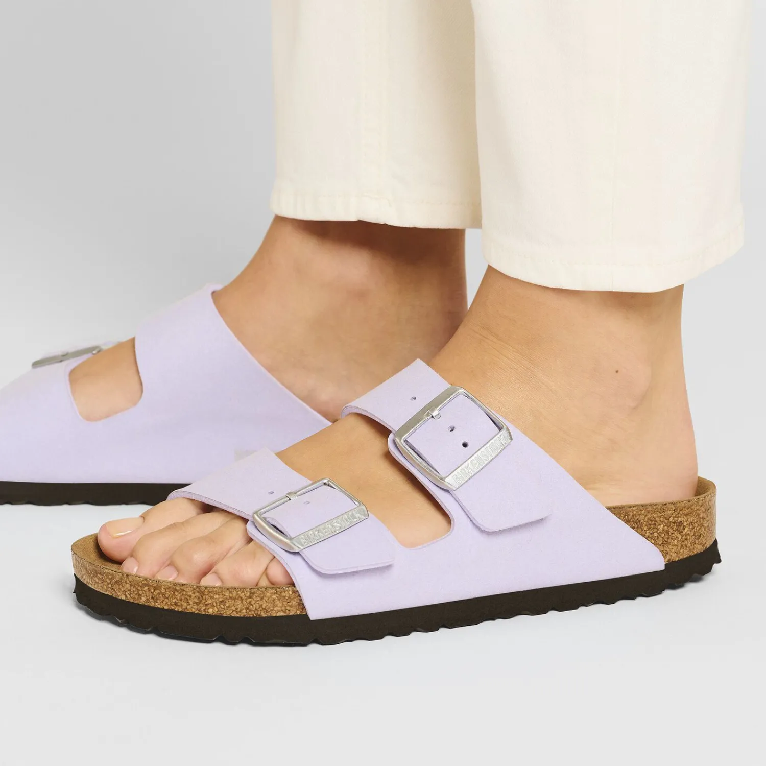 Fashion Birkenstock Arizona Vegan Soft Birki Vegan Purple Fog