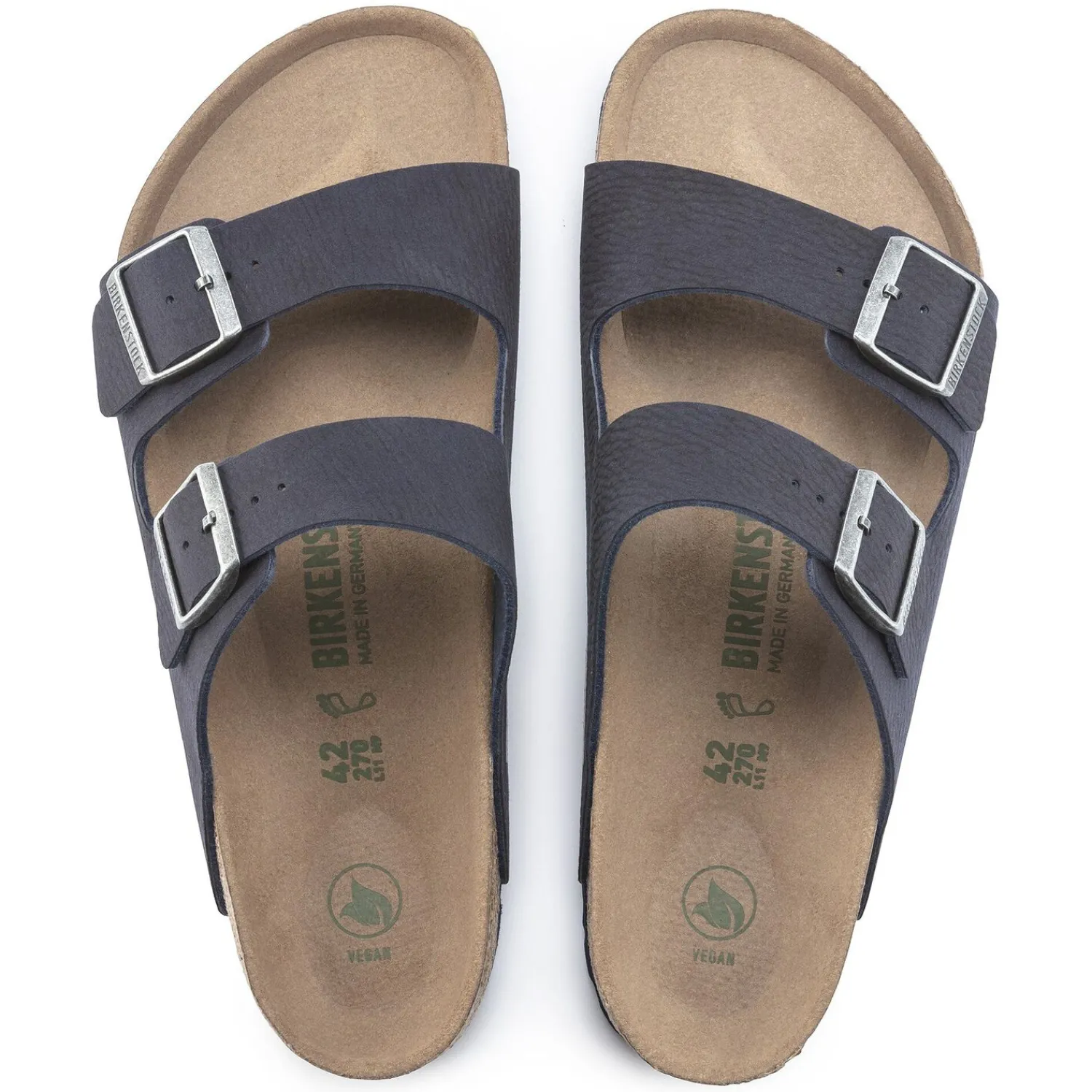 Outlet Birkenstock Arizona Vegan Desert Dust Indigo Blue