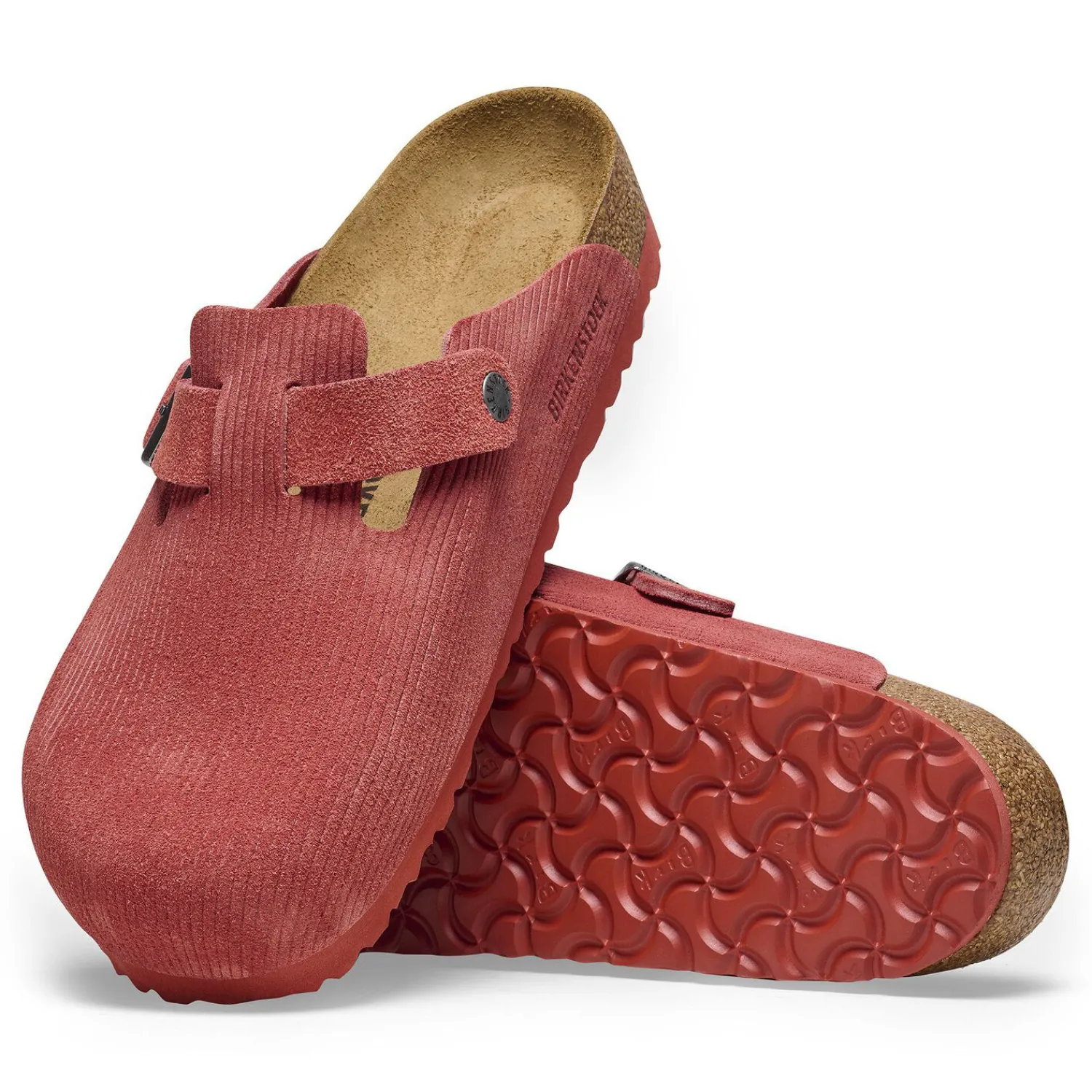 Best Sale Birkenstock Boston Corduroy Sienna Red