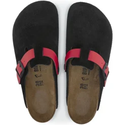 Shop Birkenstock Boston Black / Active Red