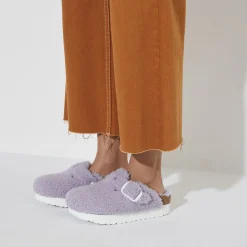 Discount Birkenstock Boston Big Buckle Platform Purple Fog