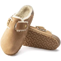 Shop Birkenstock Boston Bold Shearling Cognac