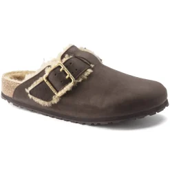New Birkenstock Boston Bold Shearling Espresso