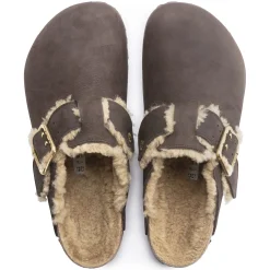 New Birkenstock Boston Bold Shearling Espresso