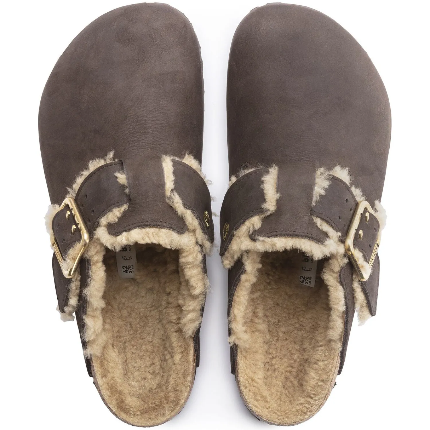 New Birkenstock Boston Bold Shearling Espresso