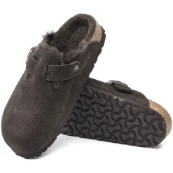 Online Birkenstock Boston En Fourrure D'Agneau Mocha