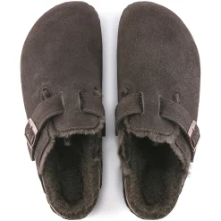 Online Birkenstock Boston En Fourrure D'Agneau Mocha