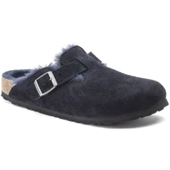 Shop Birkenstock Boston En Fourrure D'Agneau Midnight
