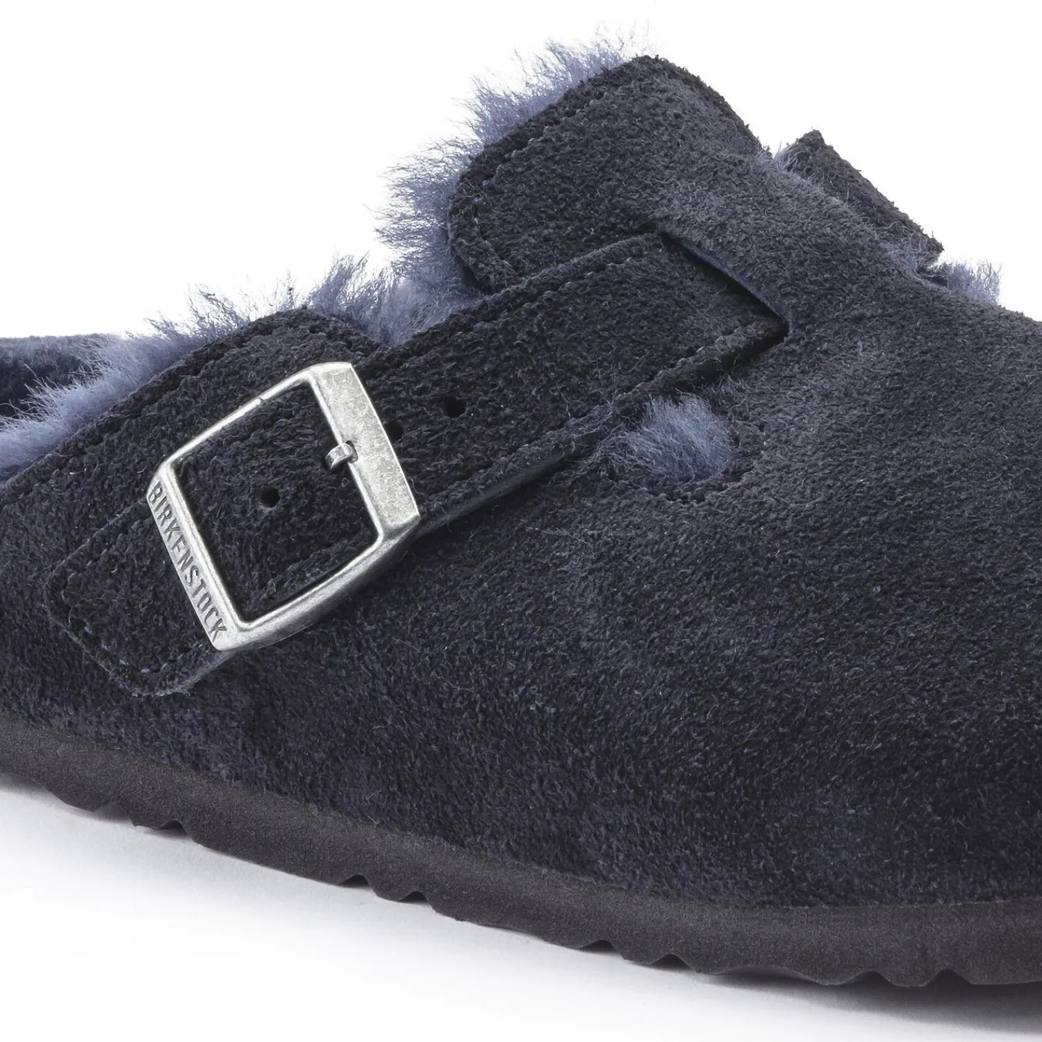 Shop Birkenstock Boston En Fourrure D'Agneau Midnight