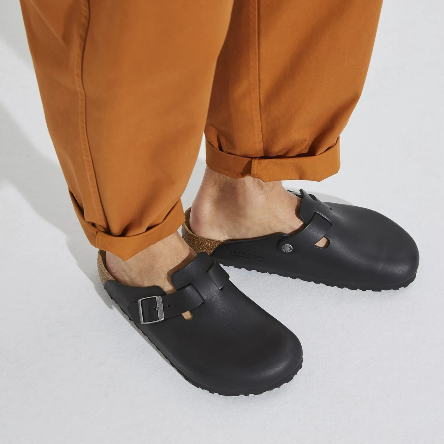 Discount Birkenstock Boston Grip Vintage Wood Black
