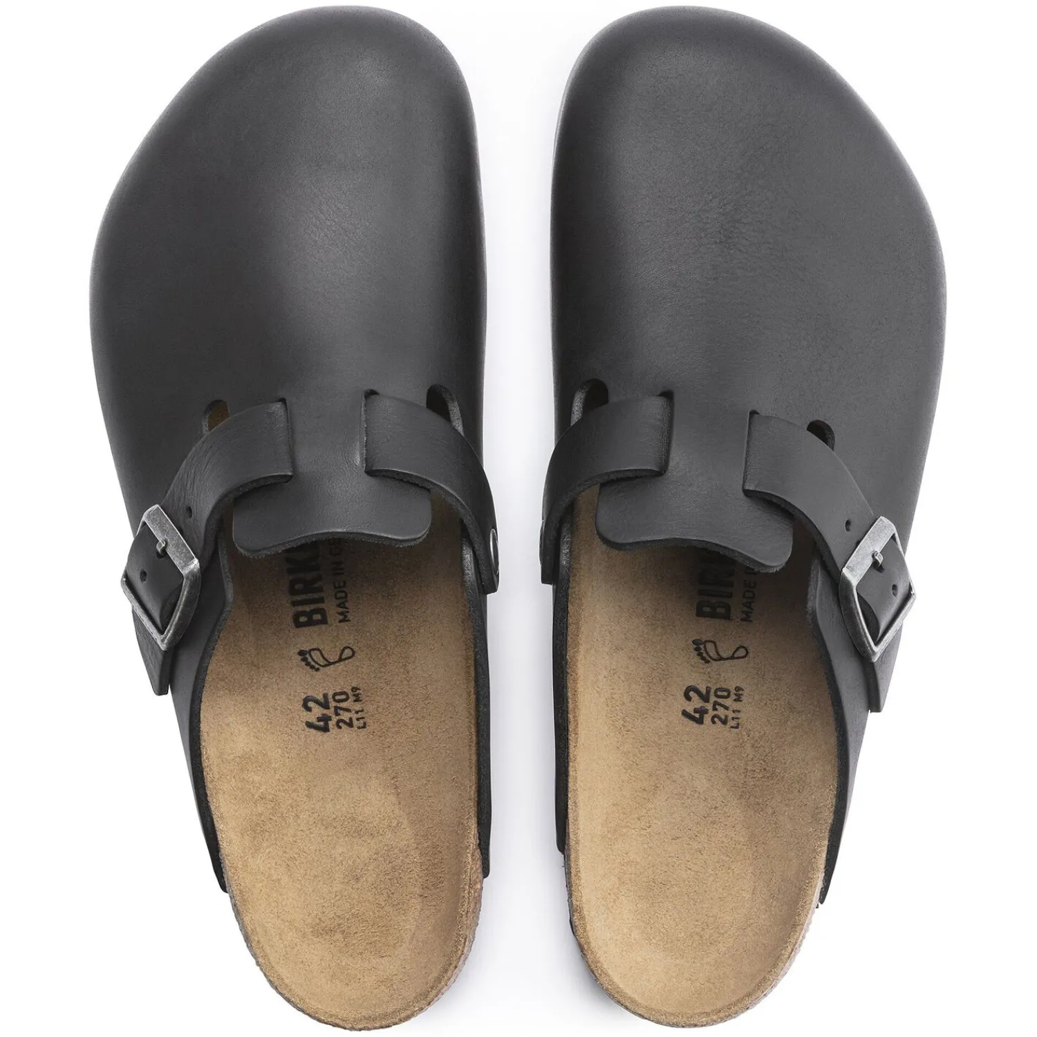 Discount Birkenstock Boston Grip Vintage Wood Black