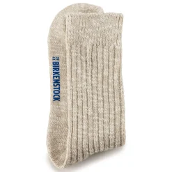 Outlet Birkenstock Chaussettes En Coton Flamme Homme Beige/White