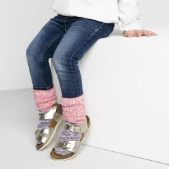 Cheap Birkenstock Chaussettes En Coton Flamme Enfant Desert Rose