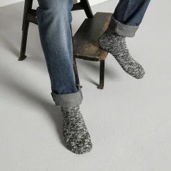 Sale Birkenstock Chaussettes En Coton Flamme Homme Black/Gray
