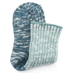 Sale Birkenstock Chaussettes En Coton Flamme Enfant Nile Blue